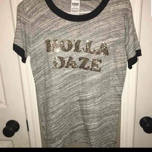 Vs Pink holla daze tee